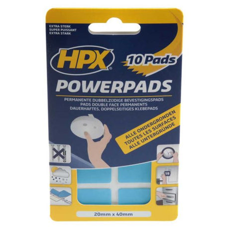 Hpx produkter dobbeltsidede monteringspuder power pads 20x40mm 10 stk.