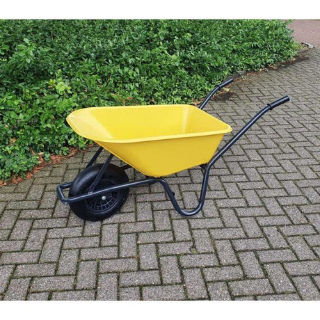 Trillebør plast gul beholder 85 liter hq.