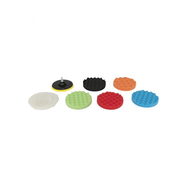 Poleringsdisk indstillet 7-delt 150 mm.