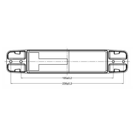 Baglygte slimline 4 funktioner 12-24v LED