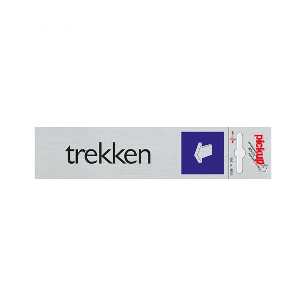 Trækplade af aluminium liggende - 165x44 mm selvklæbende.