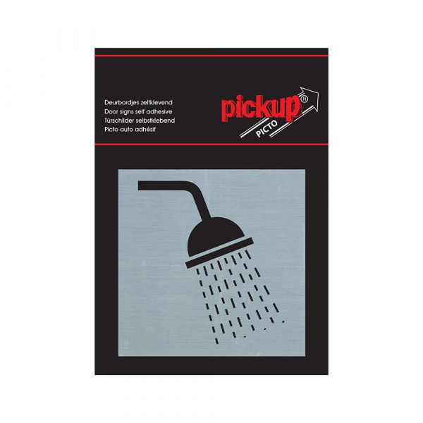Aluminium bruseskilt - 80x80 mm selvklæbende.