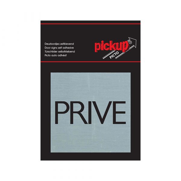 Aluminiumsskilt prive - 80x80 mm selvklæbende.