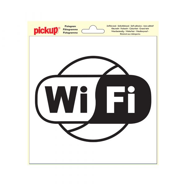 Klistermærke wifi - 200x200 mm.