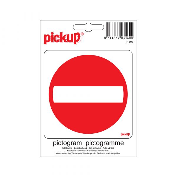 Ingen adgangsmærkat - 100x100 mm.