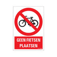 Ingen cykler skilt - 230x330 mm.