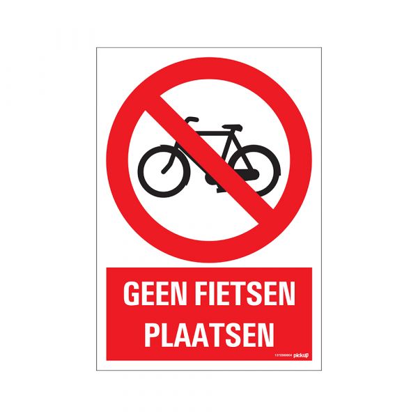 Ingen cykler skilt - 230x330 mm.
