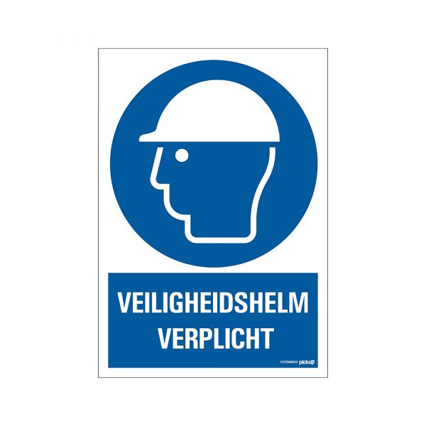 Sikkerhedshjelm obligatorisk skilt - 230x330 mm.