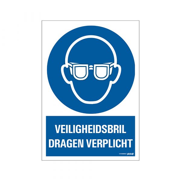 Sikkerhedsbriller obligatorisk skilt - 230x330 mm.