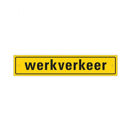 Arbejdstrafikskilt inkl. sugekopper - 80x400 mm med borehuller.
