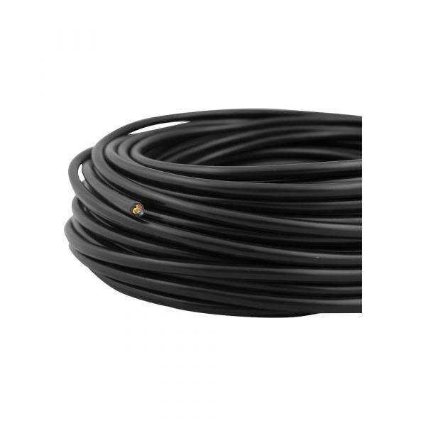 Q-link husholdningskabel 3x1,0 sort 25 meter.