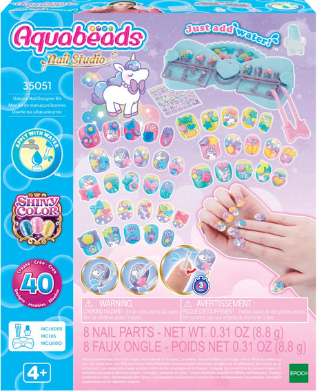 Aquabeads neglestudie enhjørning - manicure sæt til børn - fra 4 år