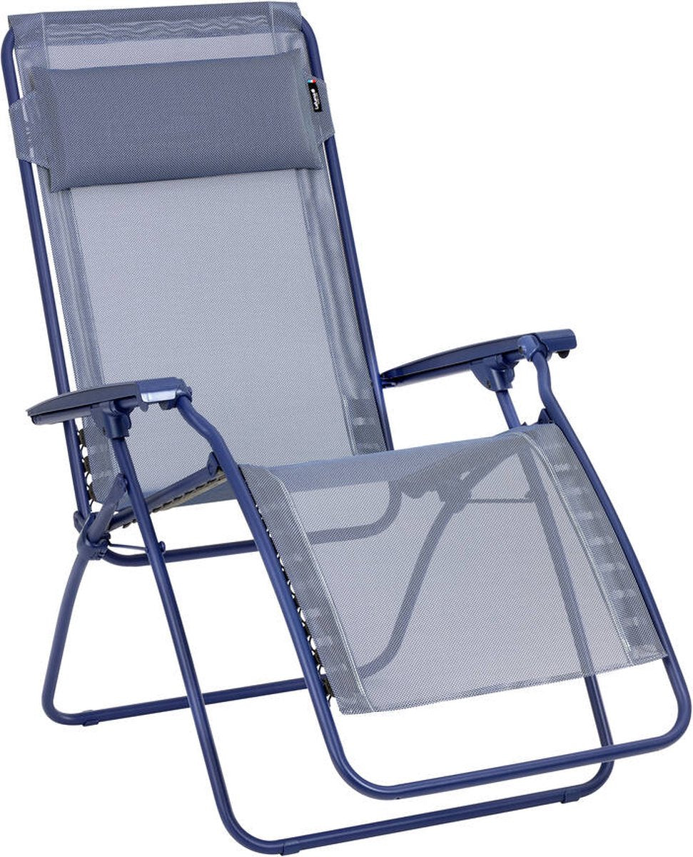 Lafuma r clip - relaxstol - justerbar - foldbar - nul tyngdekraft - farveblok - indigo