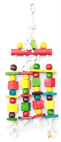 Glad kæledyr legetøj block n beads papegøje