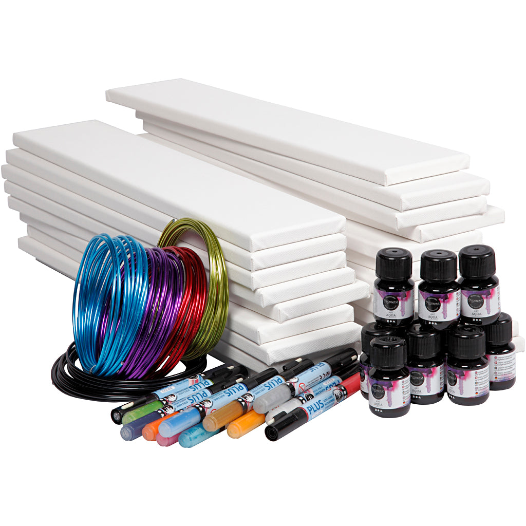 Https: www.cchobby.nl long-canvas-with-watercolor-white-20-piece-1-set