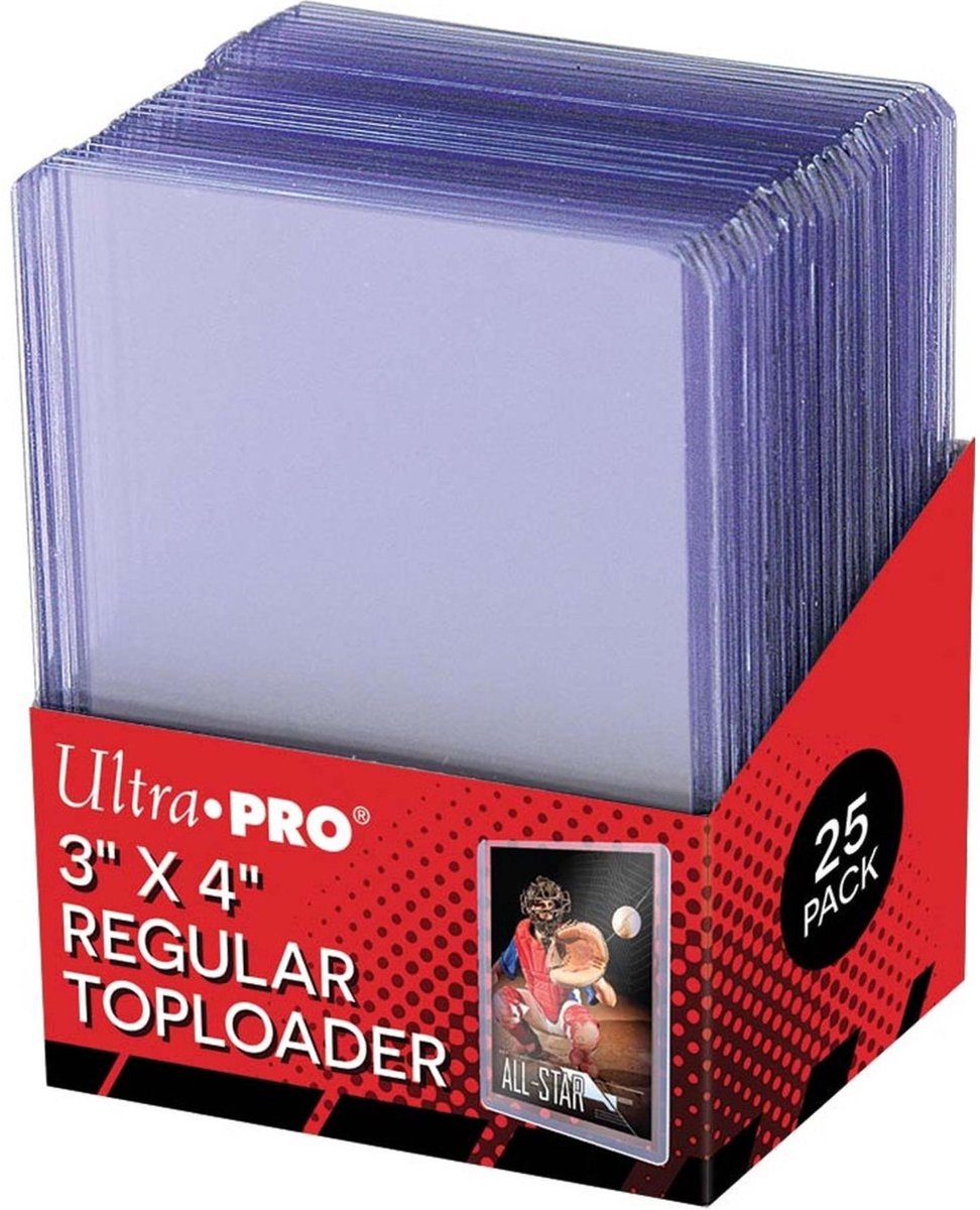 Ultrapro ultra pro toploader 3x4 almindelig - dækbeskyttere til kort - 25 stk