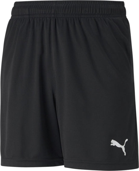 Puma teamrise træningsshorts jr unisex sportsbukser - sort-hvid