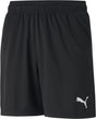 Puma teamrise training shorts jr unisex sportbroek - black- white