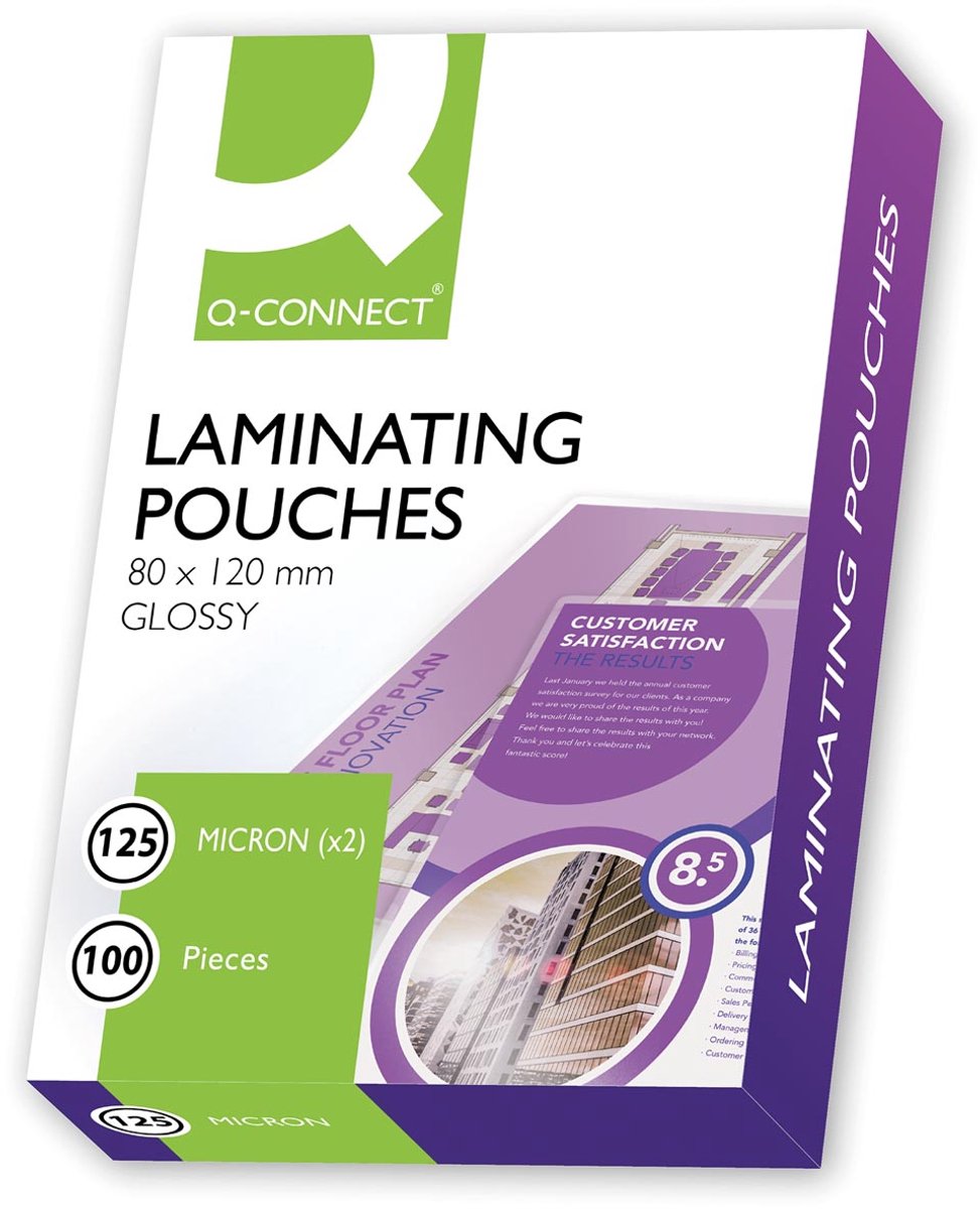 Q-connect lamineringspose 2x 125 mikron a7 100 stk