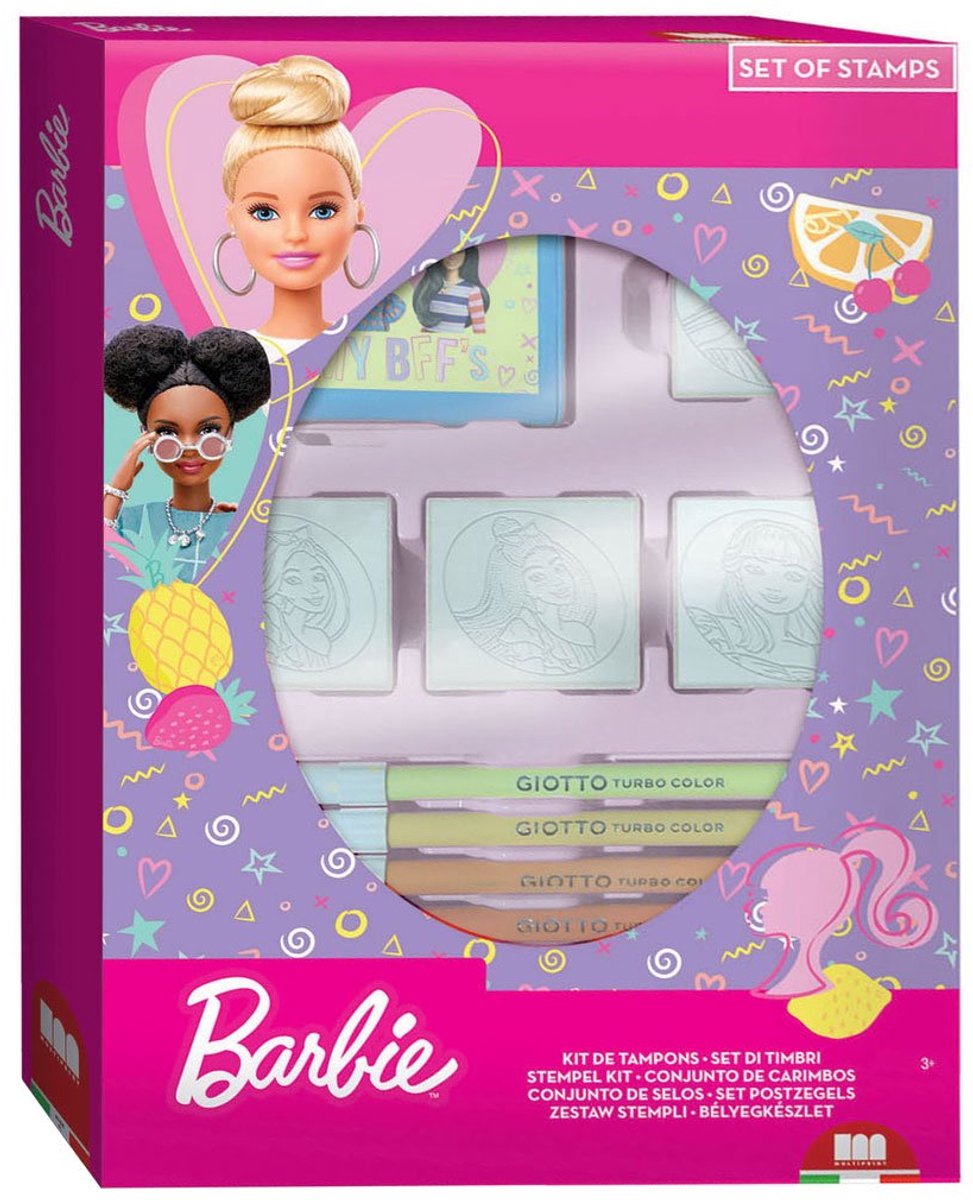 Multiprint barbie stempelsæt kreativt legetøj med 4 stempler.