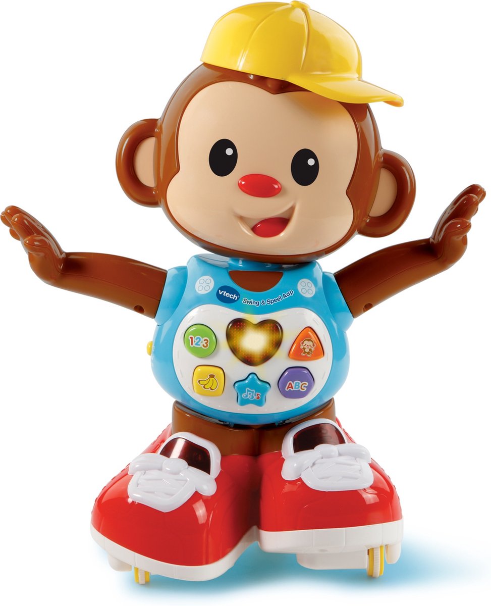Vtech babygynge leg abe - gave - pædagogisk interaktivt babylegetøj - med sange lyde - 1 til 3 år