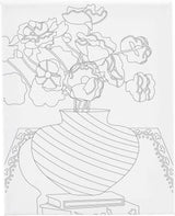 Creativ firma maler lærred med tryk buket i vase - 24x30cm