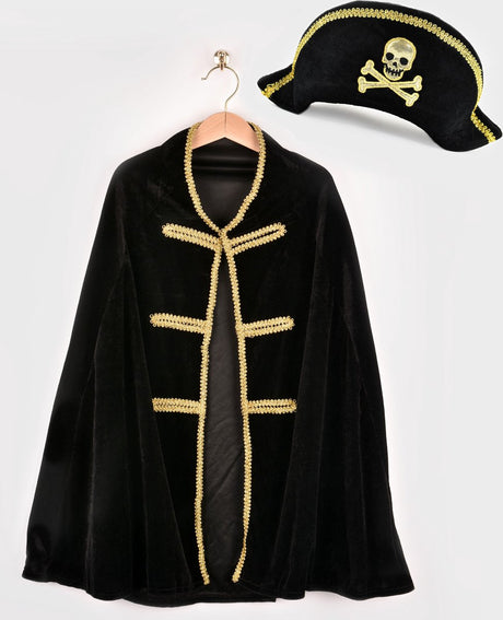 Den goda fen pirat kappe og hat dress up sæt 98-128 pirat kostume.