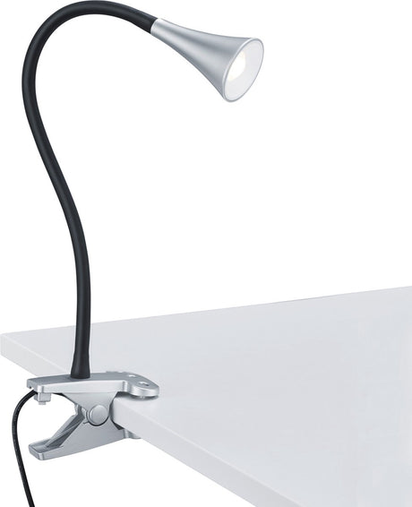Rl live your light reality viper - klemme lys - titanium - inkl. 1x smd 3w - ledningskontakt - fleksibel - klemlampe