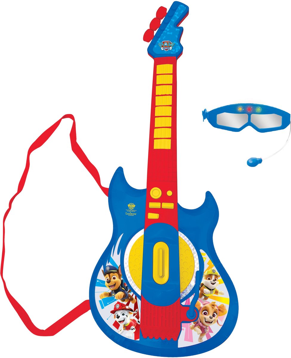 Lexibook paw patrol elektronisk lysguitar med mikrofon i brilleform