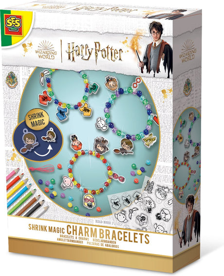 Ses creative - harry potter - magiske armbåndssæt - lav dine egne smykker - lav armbånd - perlemix, krympefolie og blyanter