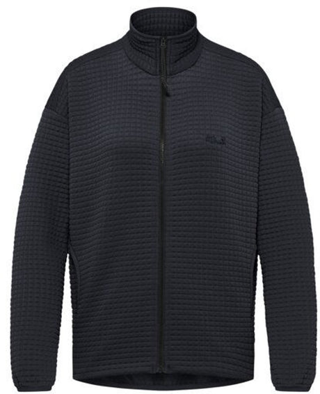Jack wolfskin mogari fleecejakke kvinder - lang lynlås fleece til kvinder - mørk marineblå mørk navy