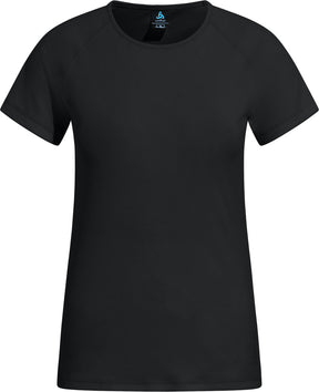 Odlo active let base layer skjorte med rund hals og korte ærmer - dame - sort - m