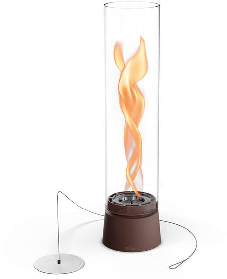 Höfats spin air table fire 900 rustbrun bordpejs til indendørs og udendørs, moderne bio-ethanol bordpejs med lang brændetid, innovativ biobrænderteknologi, varmende pejs med flammehvirvel