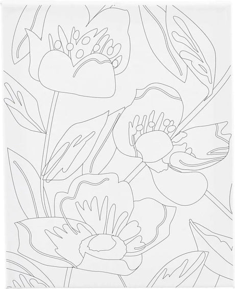 Creativ firma malerlærred med tryk, valmuer, d: 1,6 cm, størrelse 24x30 cm, 360 g, 1 stk.