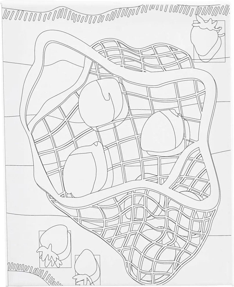 Creativ firma schildercanvas med print citrusvruchten 24x30 cm
