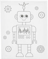 Creativ virksomhed https: www.cchobby.nl maler-lærred-med-tryk-robot-d-1-6-cm-dimensioner-24x30-cm-360-gr-1-piece