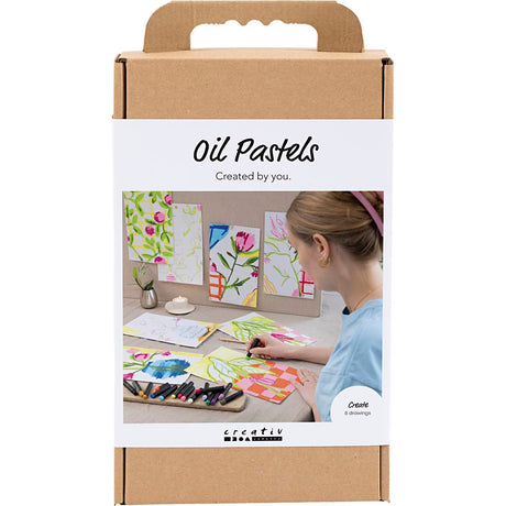 Kreativ virksomhed https: www.cchobby.nl hobbysæt-oliepastel-blomster-forskellige-farver-1-kasse
