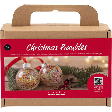 Creativ firma mini hobbysæt julekugler, pailletter, 1 æske