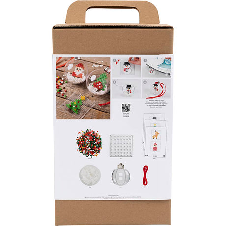 Creativ firma hobbysæt julekugler, perler, 1 æske