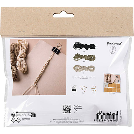 Https: www.cchobby.nl mini-hobbysæt-macrame-armbånd-sort-oliven brun-sand farve-1-boks