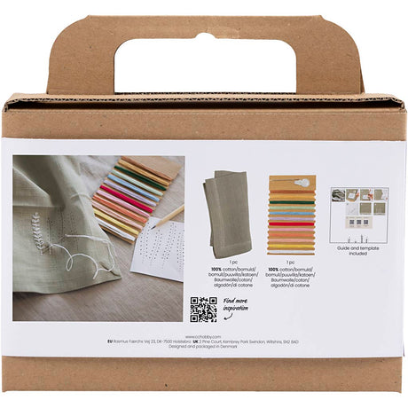 Kreativ virksomhed https: www.cchobby.nl mini-hobbyset-embroidery-napkin-dusty-green-1-box