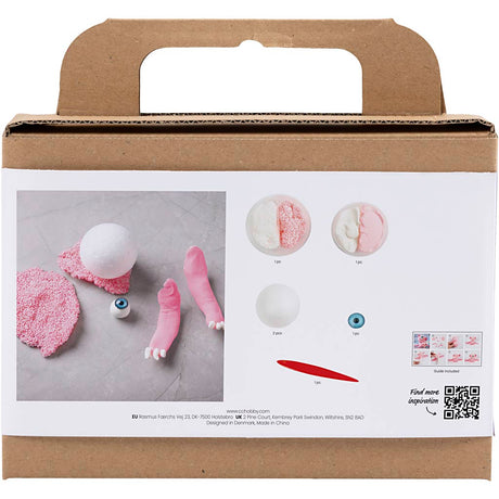 Creativ firma mini hobby sæt skulptur, monster sally, lys pink, 1 æske