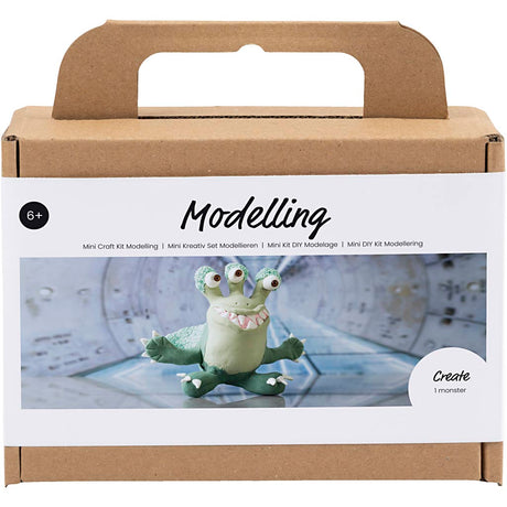 Creativ firma mini hobby sæt sculpting, monster lulu, lysegrøn, mørkegrøn, 1 æske
