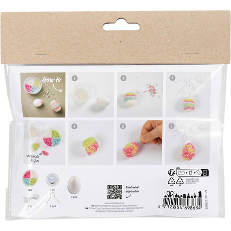 Creativ Company Mini Hobbyset Modelling Egg With Beads, 2 ..