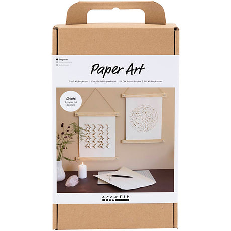 Creativ firma hobbysæt papirkunst, papirbøjler, off white, 1 æske