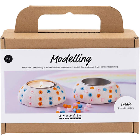 Creativ firma mini hobby sæt skulptur, lysestager, hvid, 1 æske