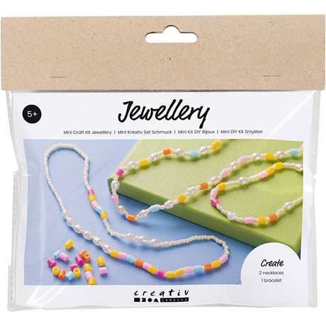 Creativ firma mini hobby sæt smykker, halskæder og armbånd, forskellige farver, 1 æske