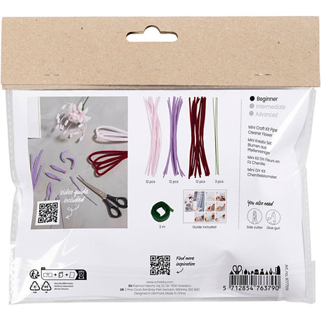 Creativ virksomhed https: www.cchobby.nl mini-hobbyset-flowers-from-chenille-wire-lily-light-pink-light-purple-dark-red-1-box