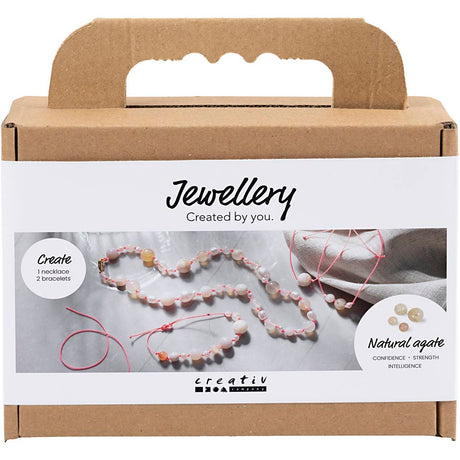 Creativ firma mini hobby sæt smykker, halskæder og armbånd, pink, 1 æske