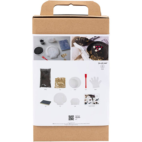 Kreativ virksomhed https: www.cchobby.nl hobbyset-resin-casting-mussel-black-gold-1-box